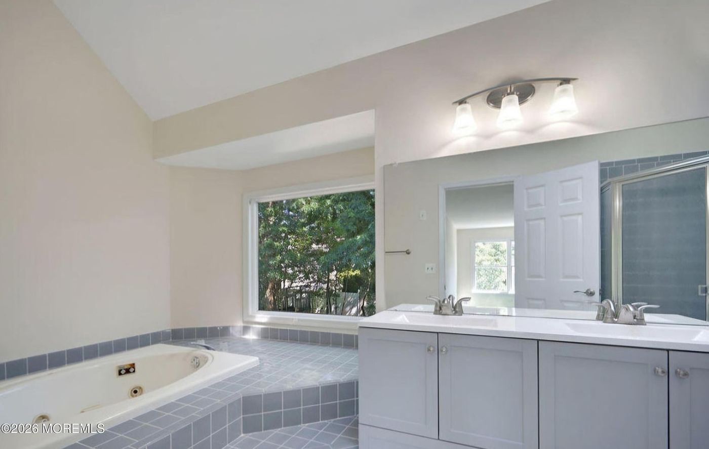 Primary bathroom with soaking tub